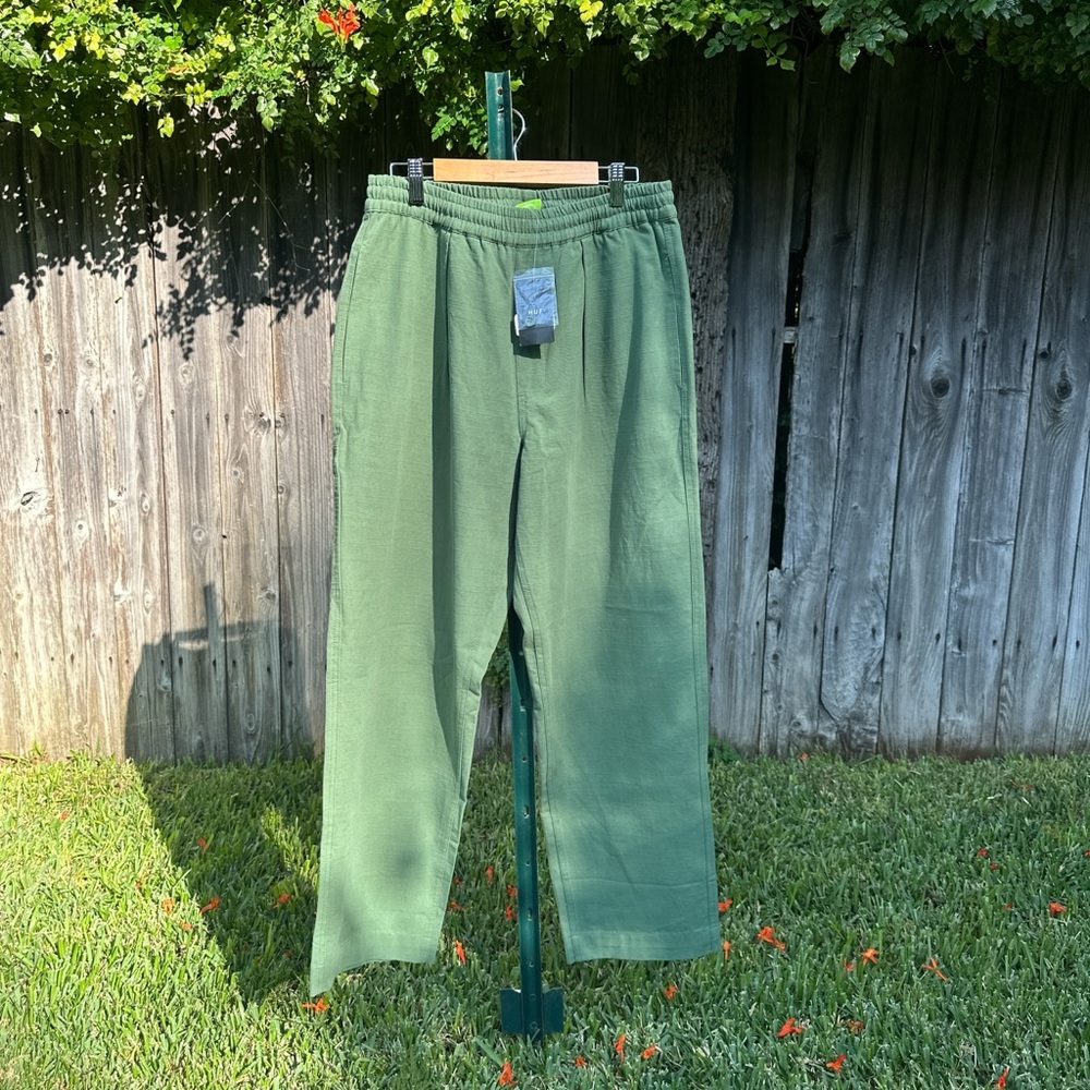 HUF Men's Olive Pants - Picture 2 of 6